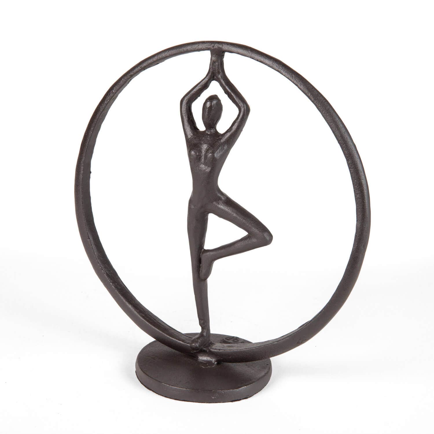 Danya B - Wholesale Sculpture - Yoga Tree Circle Cast Iron Sculpture3