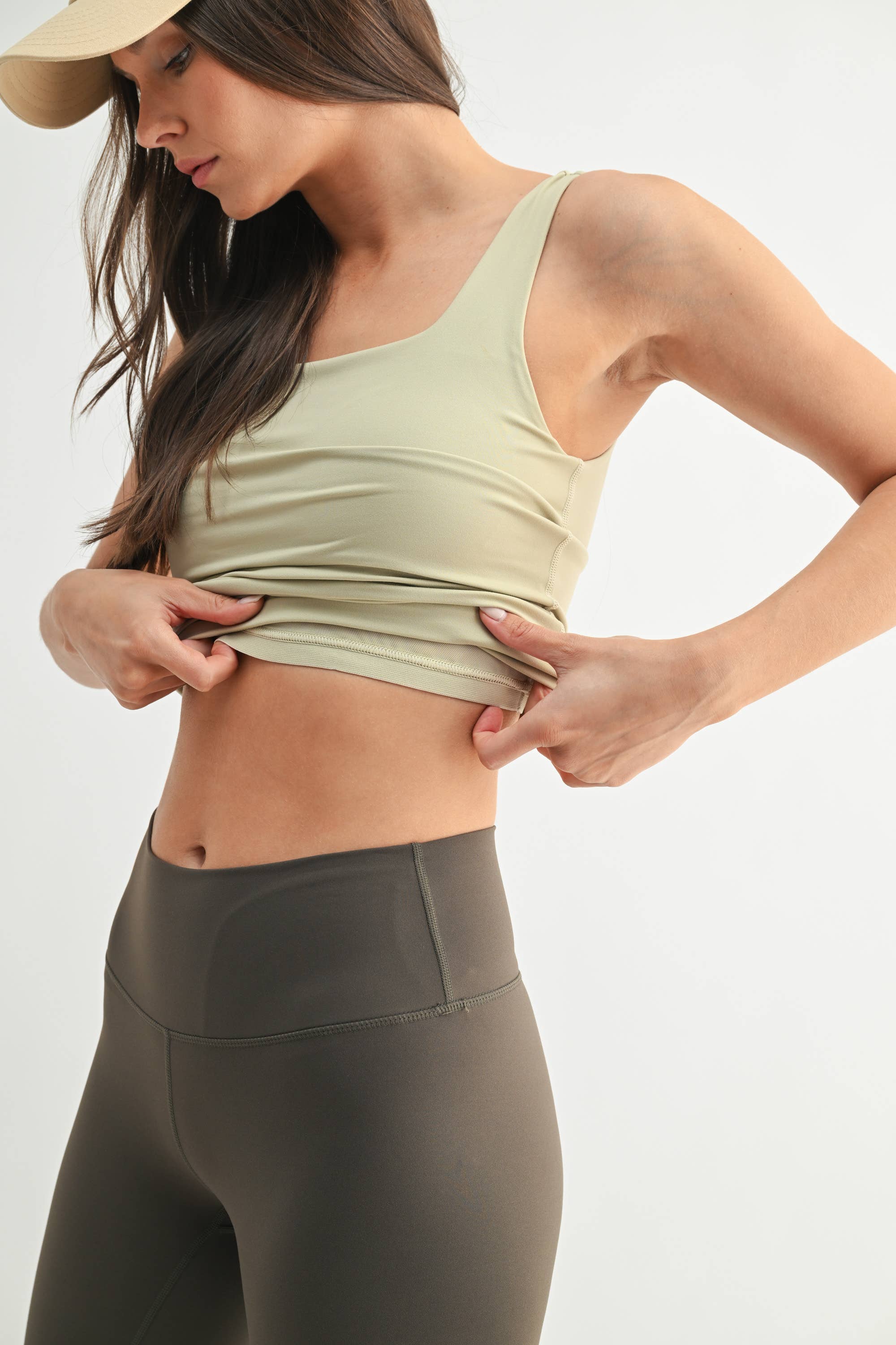 Mono B - Wholesale Sporttop - Dames - Actieve tanktop met vierkante hals van Lycra-Blend12