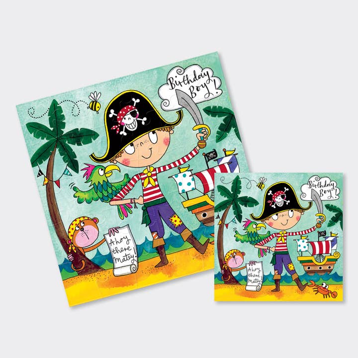 Rachel Ellen Designs - Wholesale Birthday Card - Jigsaw Card - Birthday Pirate1