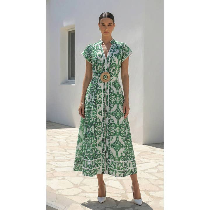 Estelle Dress | Green for wholesale by Stellino