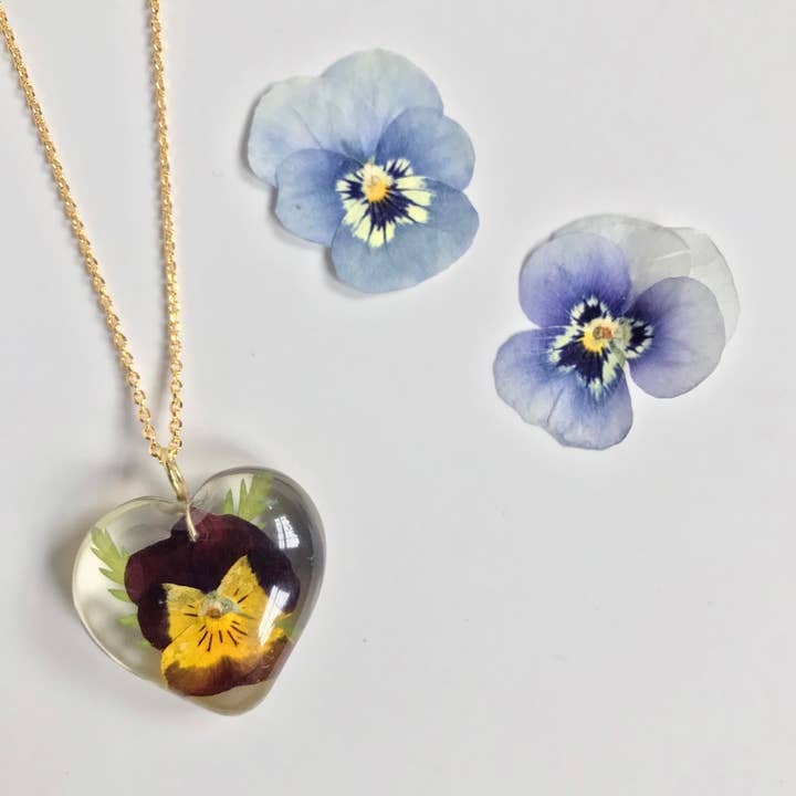 Botanische hartketting met altviool voor wholesale door Belart Fair Trade