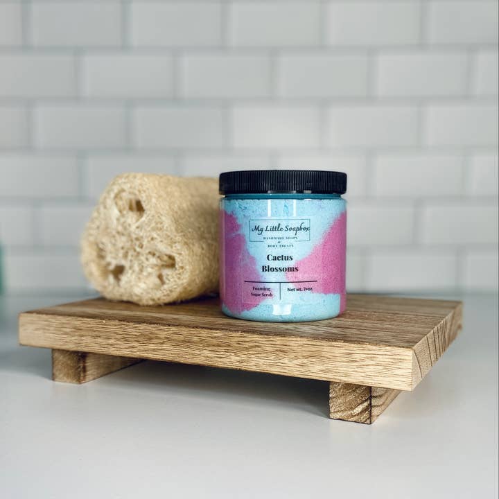 8oz Cactus Blossoms Foaming Sugar Scrub for wholesale by My Little Soapbox