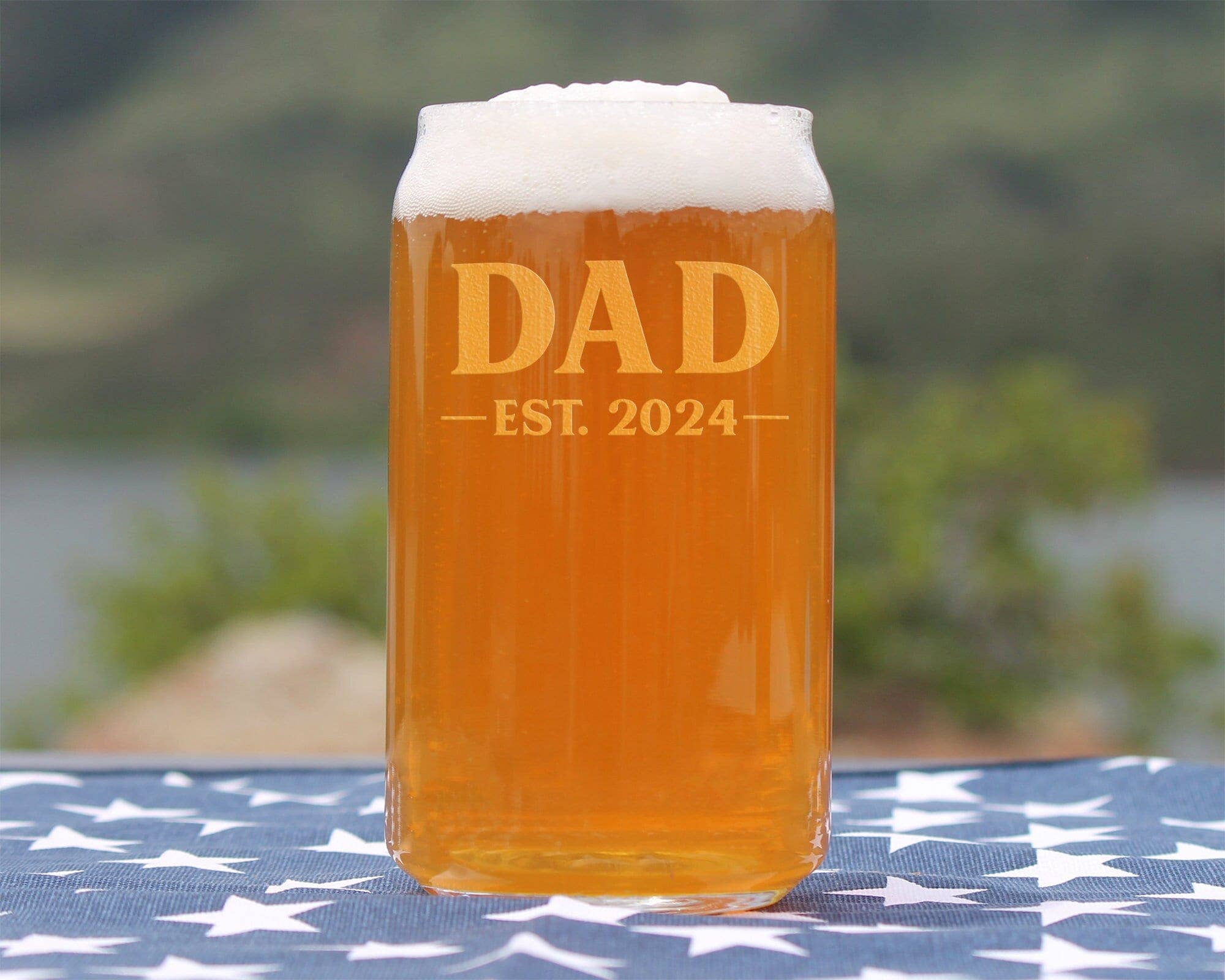 bevvee - Wholesale Beer Glass/Mug - Bold 2024 Dad Beer Can Pint Glass - New Dad Gifts and Decor