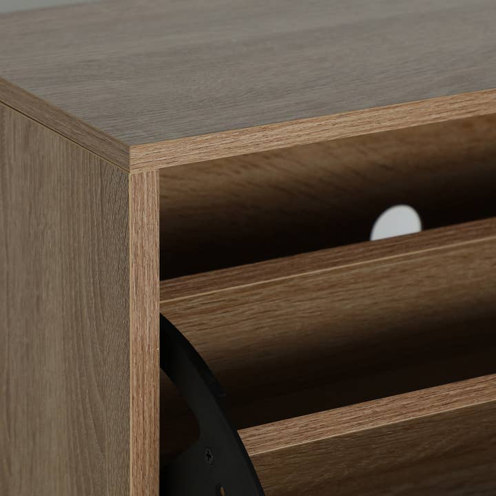 B&B - Wholesale Shoe Rack - DM wooden shoe rack in brown color, 60x24x81cm4