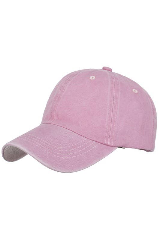 ACCITY - Wholesale Baseball Cap - Women's - Summer Washed Solid Baseball Cap, Sun Hat CWAH20610