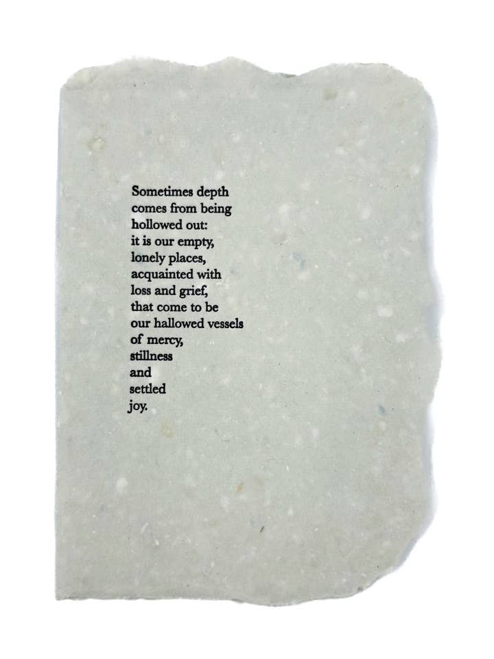 settled joy, original poem card for wholesale by farmette