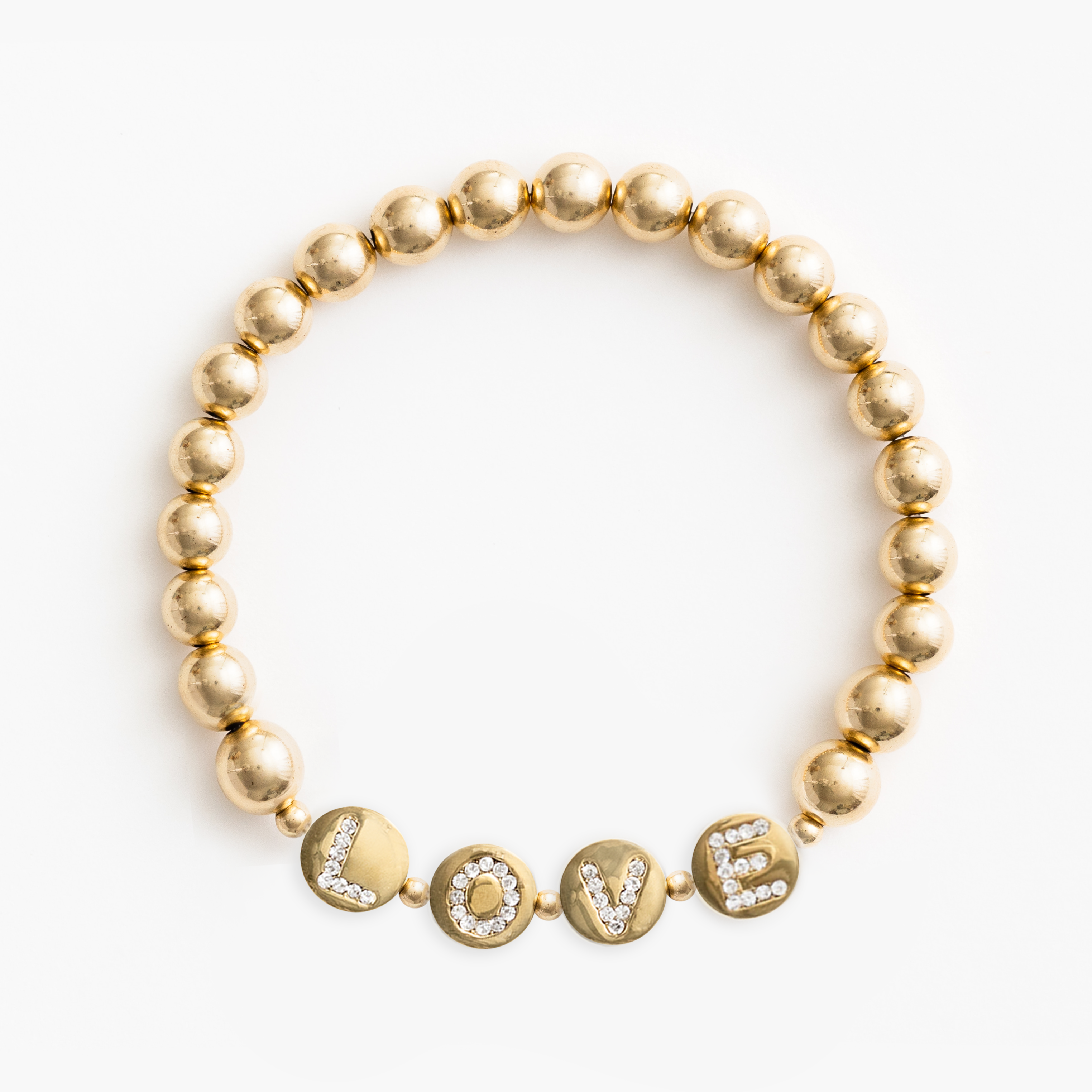 Names For Good - Wholesale Beaded Bracelet - The Gold with Gold Spacers Bracelet8