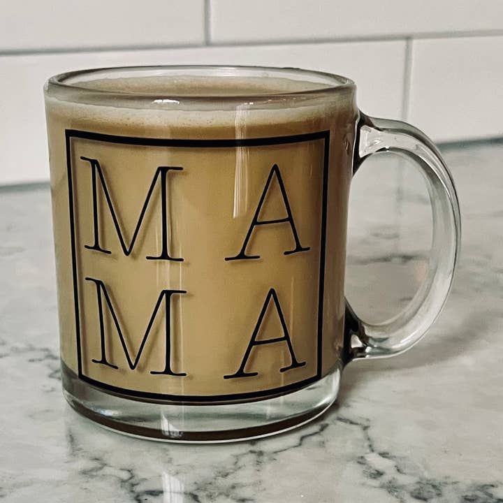 13oz Glas Mamamugg med Premium Vinylgrafik för wholesale av Tulle + Timber