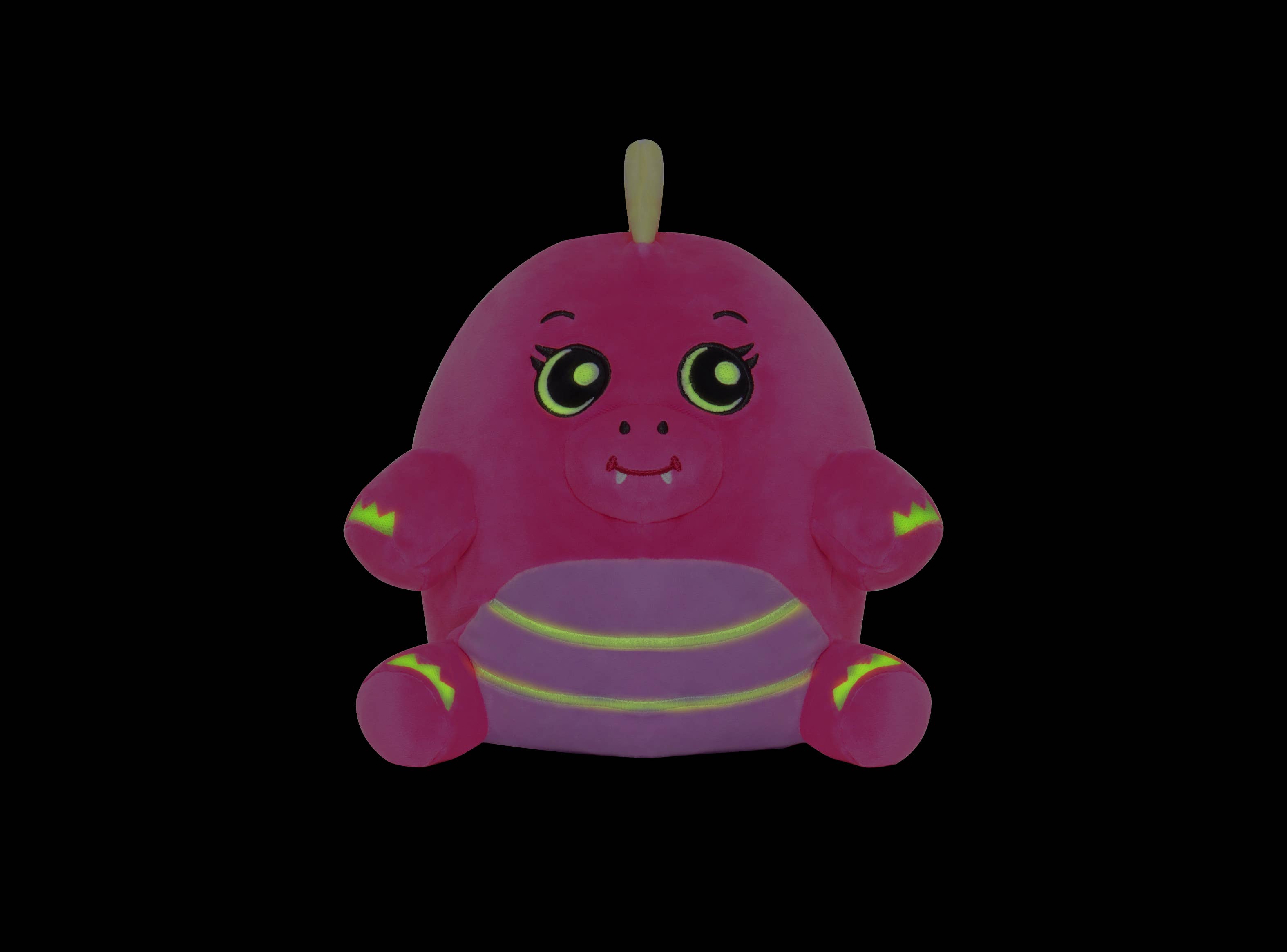 World Roller Toys - Vente Peluche – enfant et bébé - Jouet en peluche super douce Dana le dinosaure Glow in the Dark de 7,5 pouces1