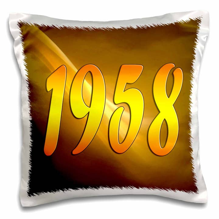 3dRose, Year 1958, Pillow Case for wholesale by 3dRose