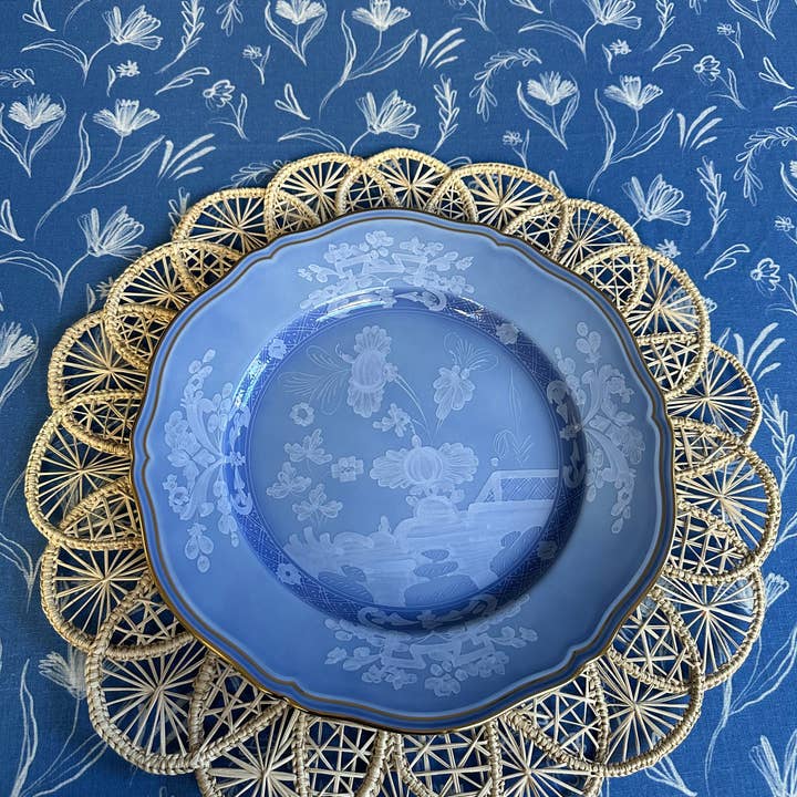 AERIN BLOMMIG DUK, BLÅ för wholesale av Mason Maison