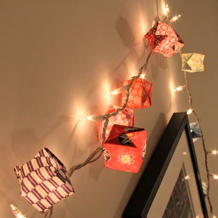 Heart of Fold – wholesale Ljusslinga – Origami Fairy Light Lyktor med Dim Mysig Belysning