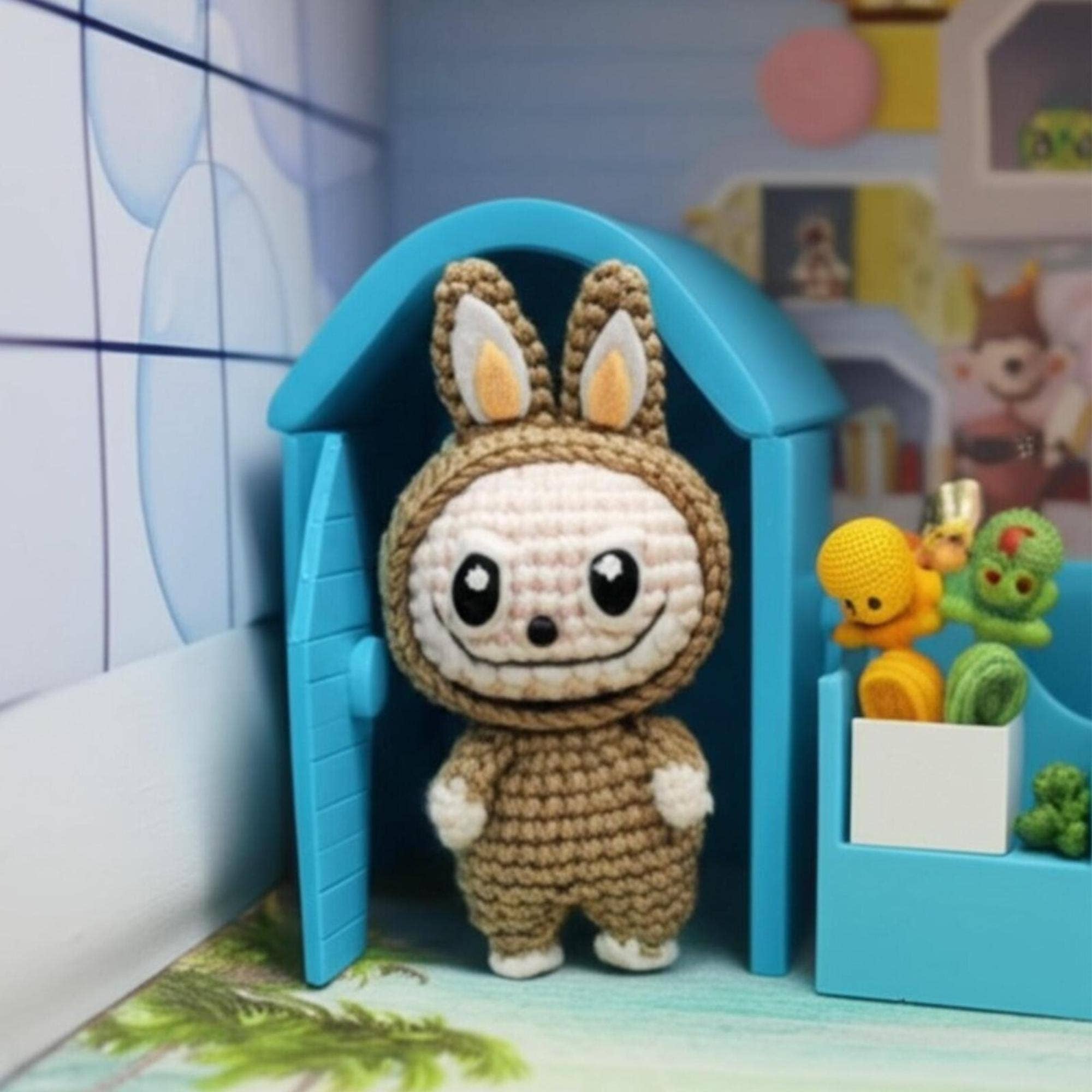 TOMOPOD LLC - Wholesale Stuffed/Plush Toy - Kids & Baby - Funny Labubu Crochet, Amigurumi Labubu Doll, Cute Doll Gift1