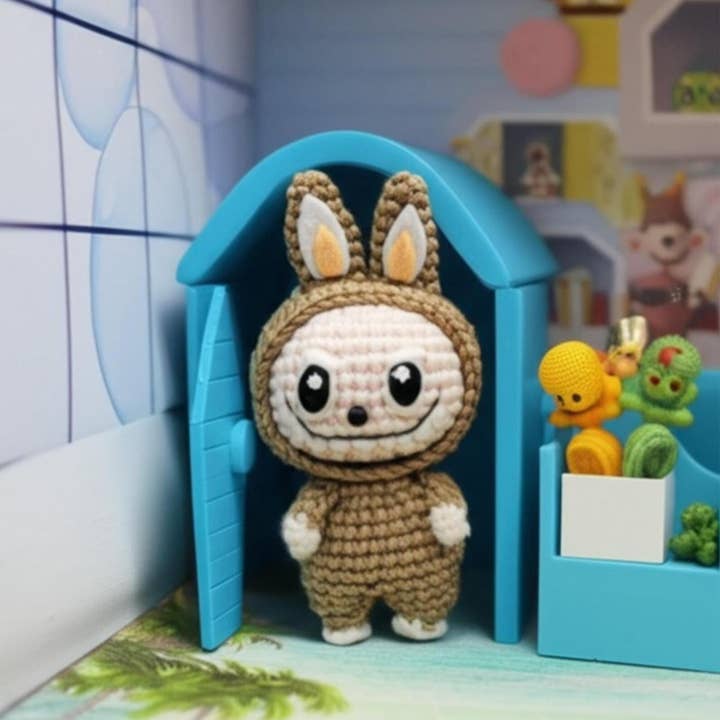 TOMOPOD LLC - Wholesale Stuffed/Plush Toy - Kids & Baby - Funny Labubu Crochet, Amigurumi Labubu Doll, Cute Doll Gift1