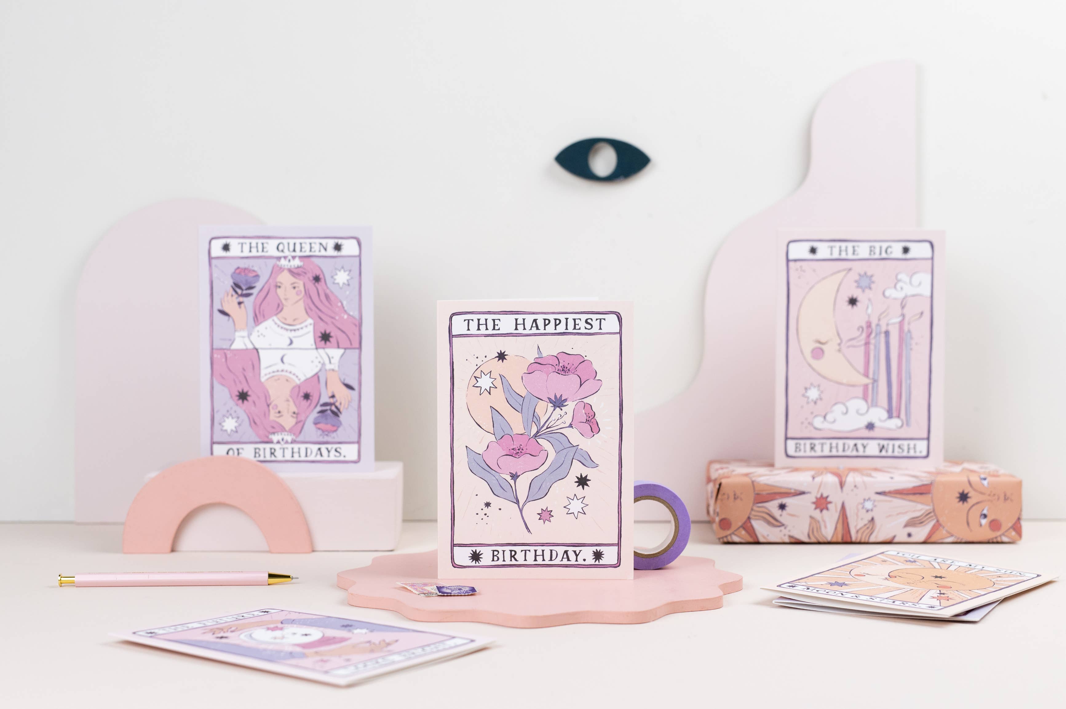 Sister Paper Co. - Wholesale Birthday Card - Tarot Flower Birthday Card | Tarot Card | Floral Cards2