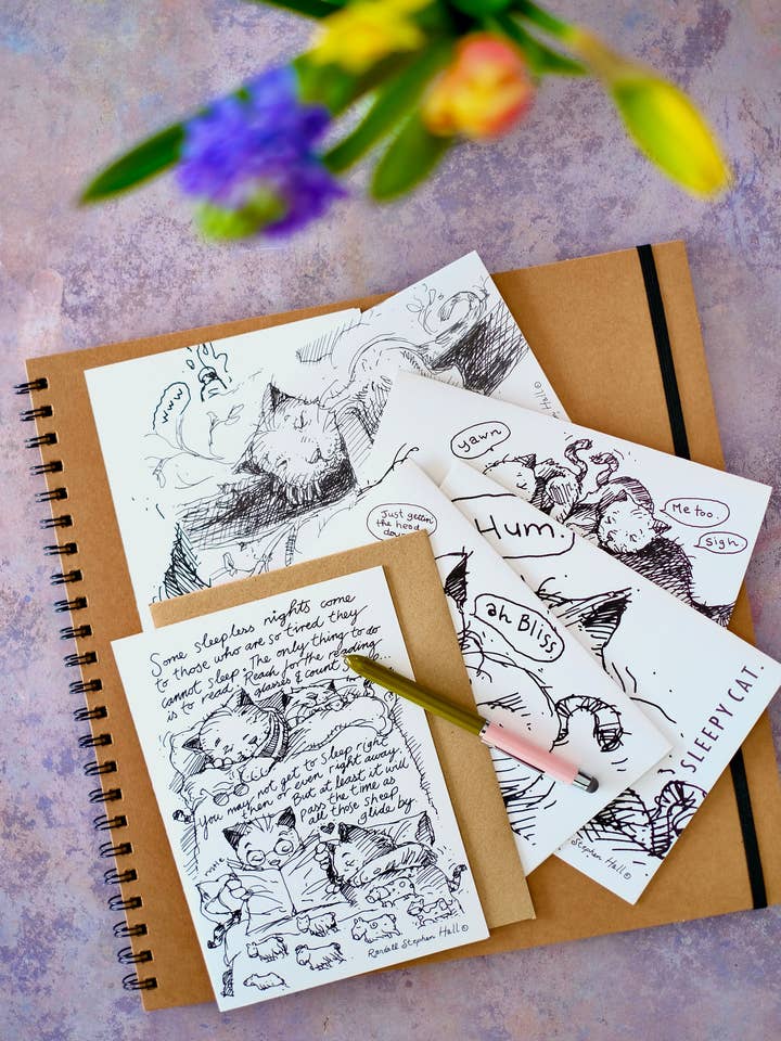 Collection de 6 cartes vierges Loadacat© pour chat pour la vente par Ruftyroohah