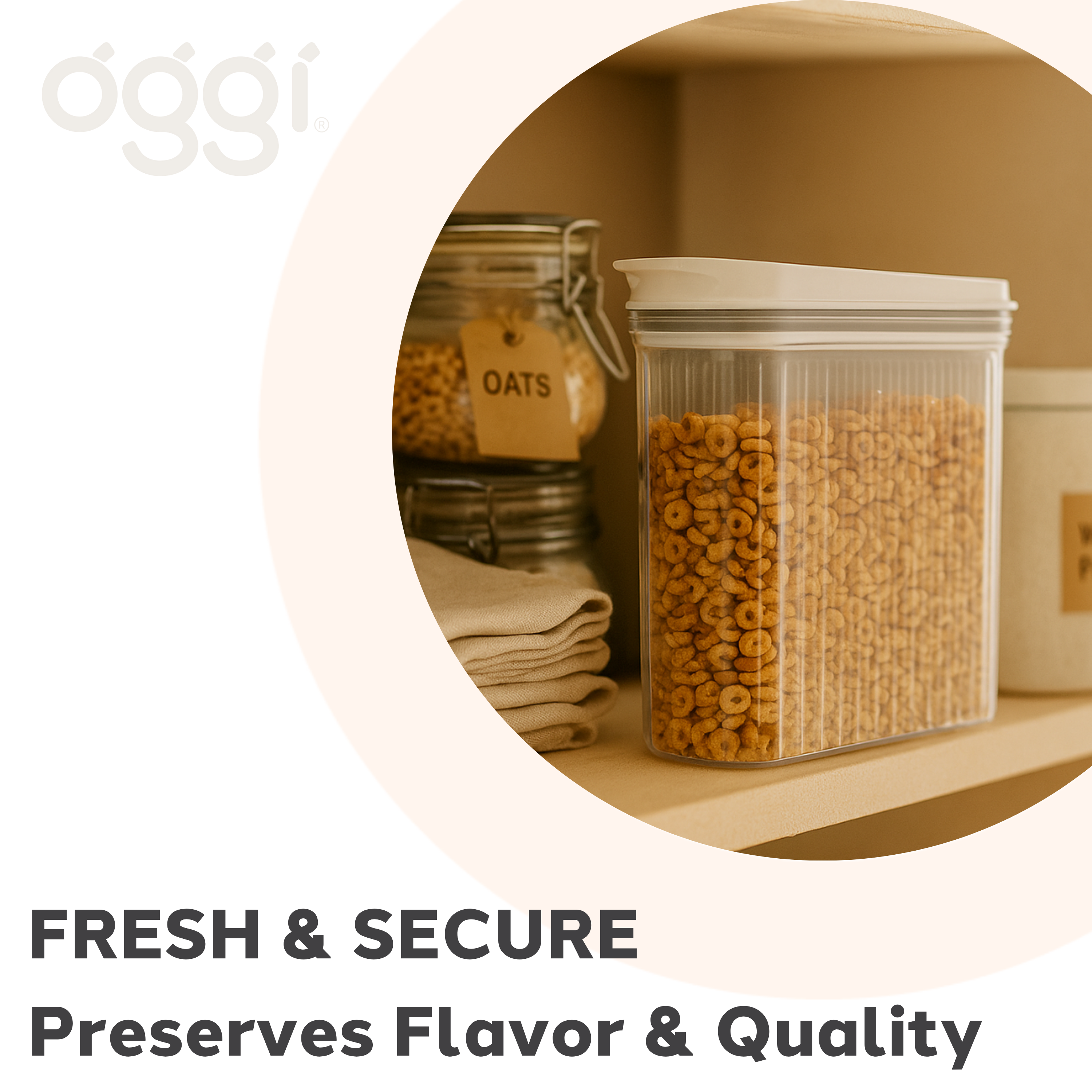 Oggi - Wholesale Food storage container - Food Storage Canister, Fluted - 2.8qt3