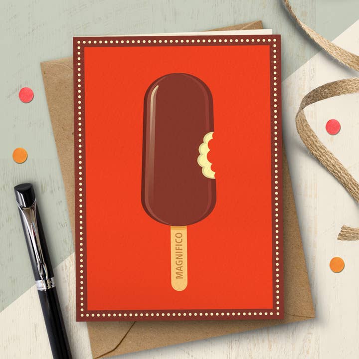 Carte d'amour et d'amitié « magnifico » OTS300 pour la vente par The Typecast Gallery