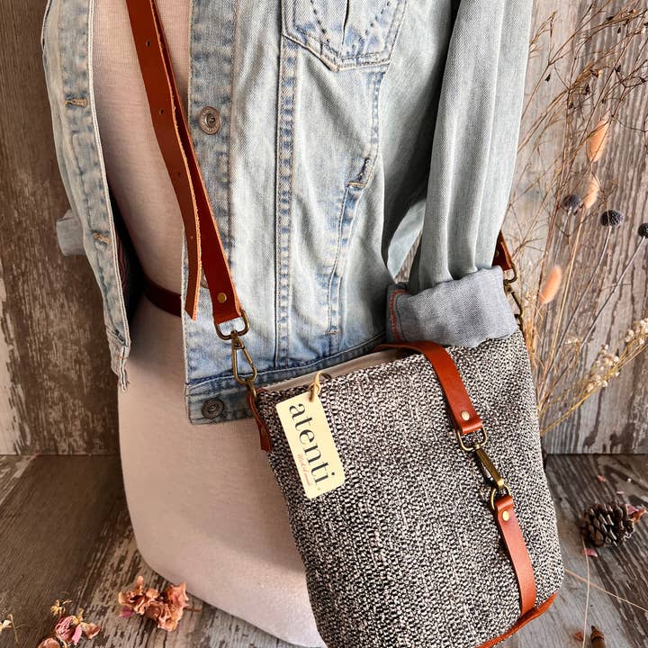 Atenti - Wholesale Crossbody Bag - Women's - Cinder Halle Bucket Bag