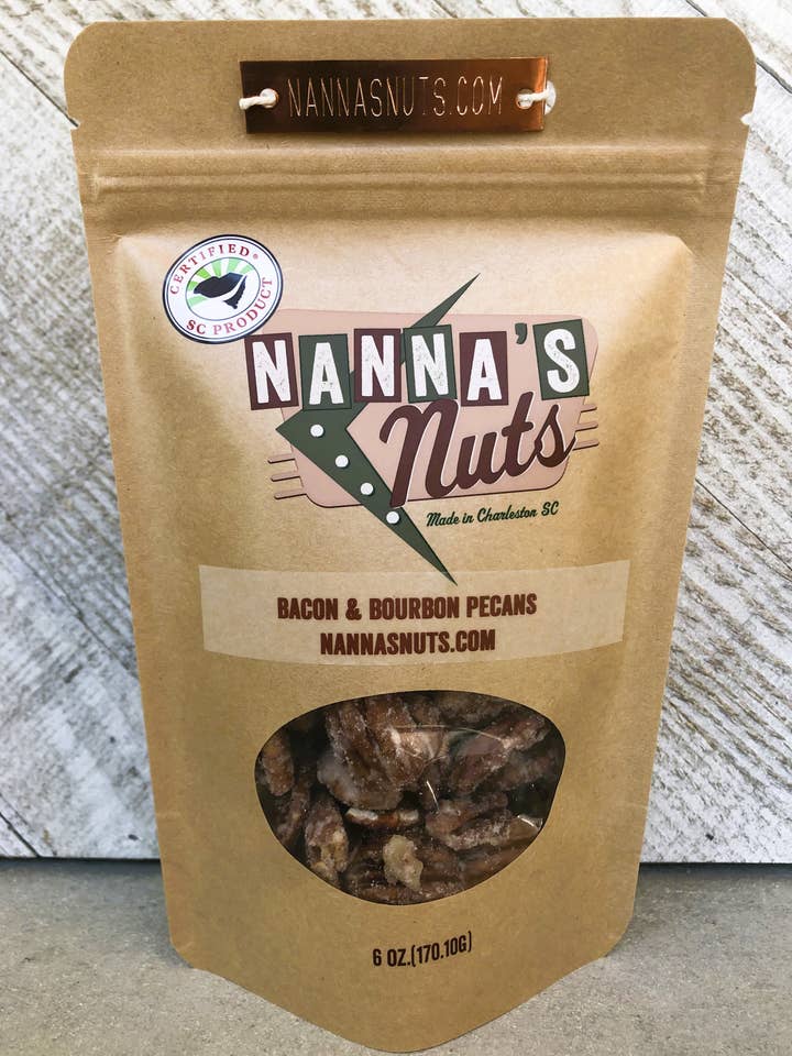 Bacon & Bourbon Pecans for wholesale by Nanna's Nuts