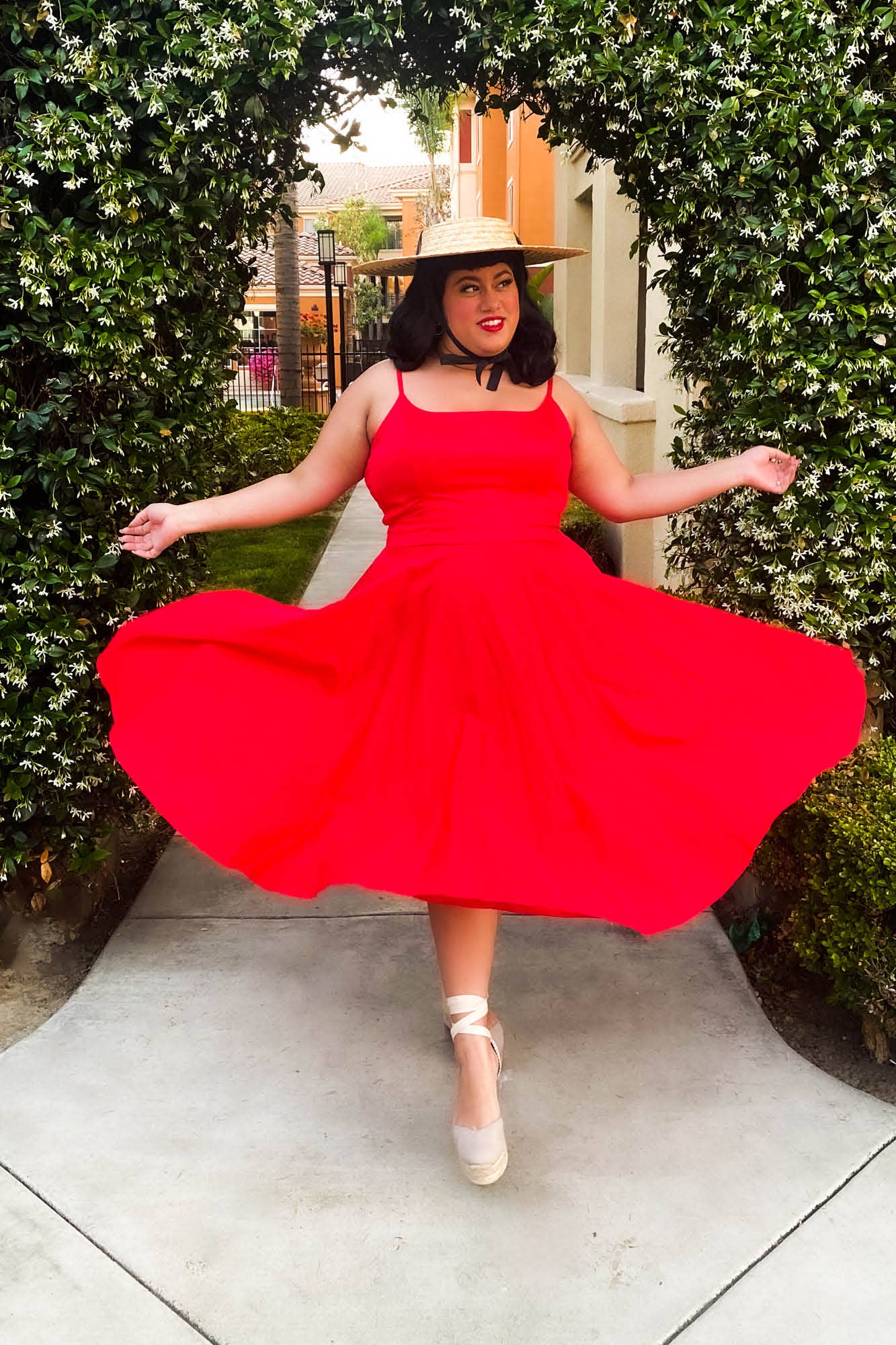 Tatyana Clothing - Vente Robe – femme - Robe midi Peggy évasée inspirée rétro15