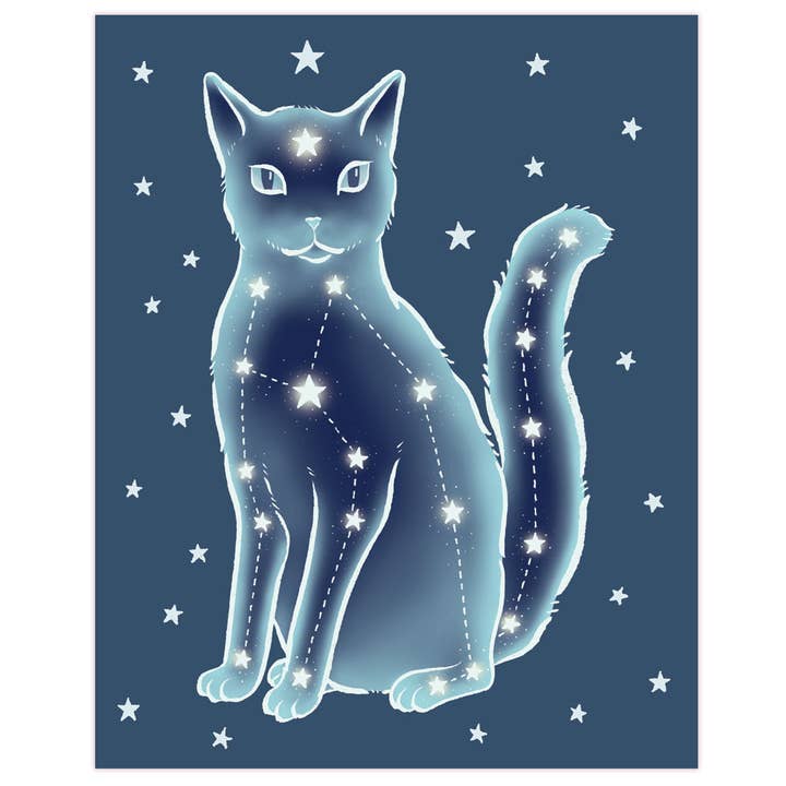 Celestial Cat Art Print for wholesale by Bee's Knees Industries