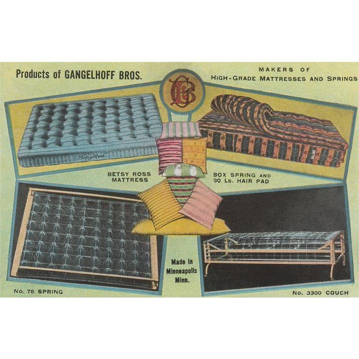 Tarjeta de Felicitación AC-484 Colchones y Somieres para venta al por mayor de Found Image Press