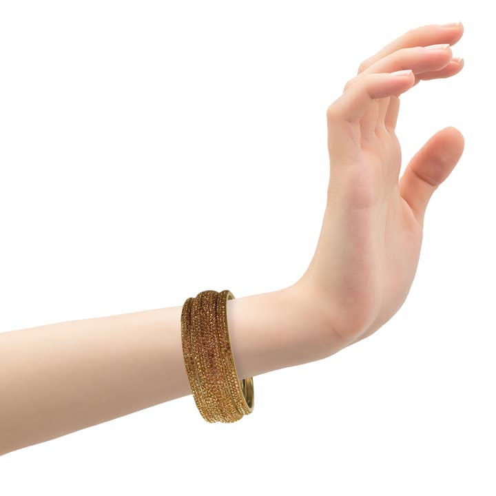 PurseN (new) - Wholesale Bangle Bracelet - Sundar Bangles • Bollywood Gold Crystal5