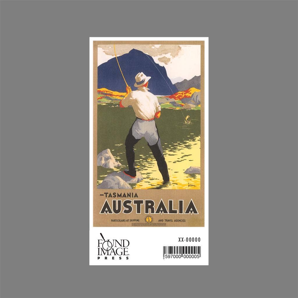Found Image Press – Großhandel Aufkleber – Aufkleber TR-389 Tasmanien Australien Reiseplakat1