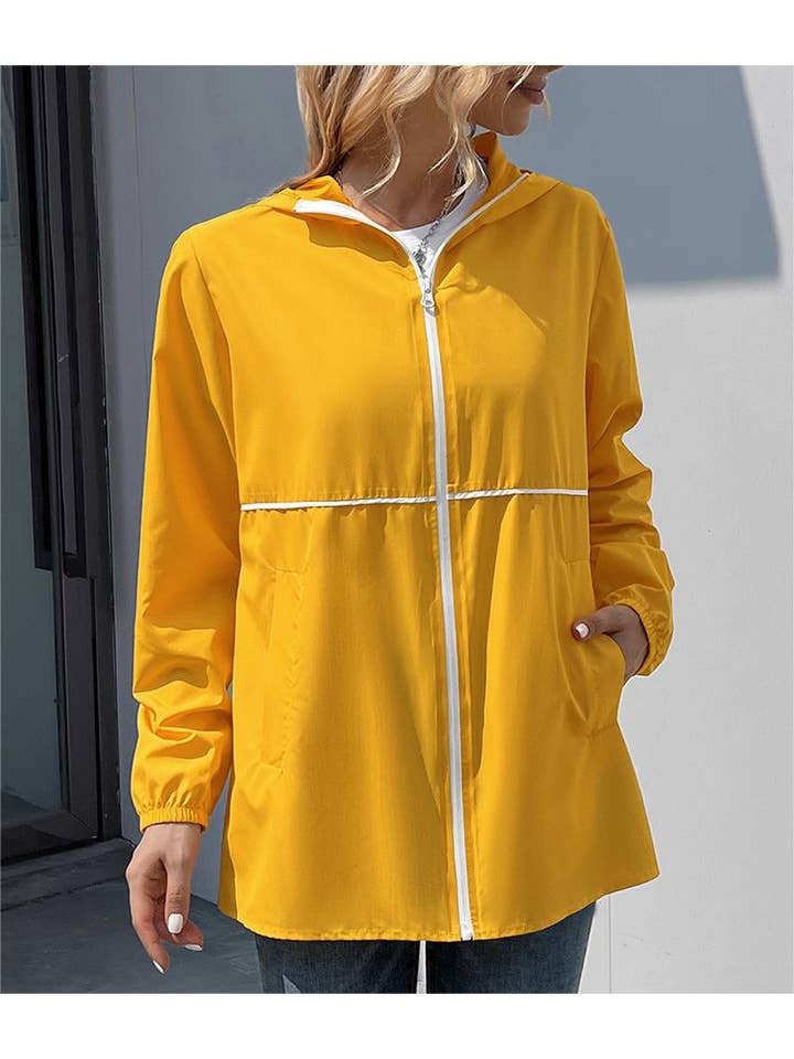 HIDDENBRAND - Wholesale Jacket - Women's - Zip lightweight raincoat waterproof windbreaker jacket9