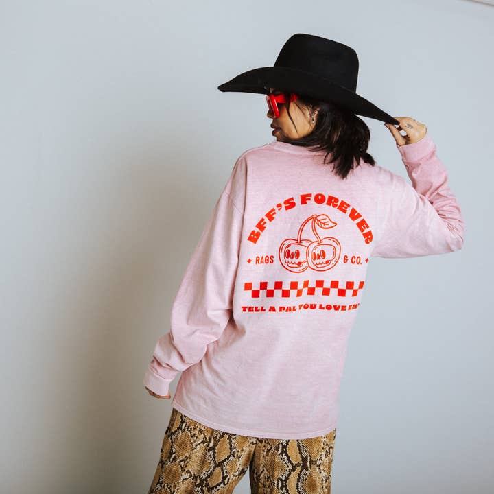 Adult Long Sleeve Tee - 'Bffs Forever' for wholesale by RAGS