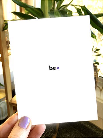 Note Card - simply be. for wholesale by Carrie Anne Arts co.