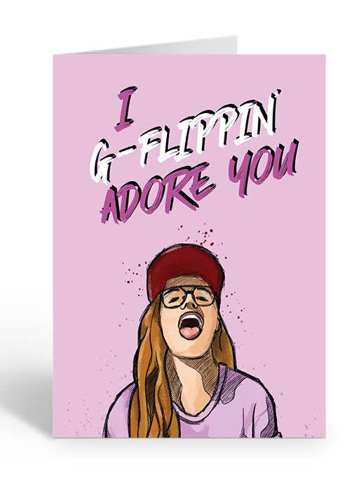 G-FLIPPIN ADORE YOU Greeting Card for wholesale by Two Brides Presents