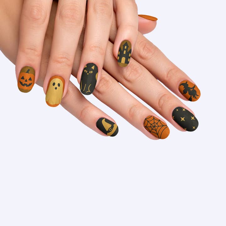 FYNE BODY - Wholesale Press-on/fake nails - Ghoul's Gold Glamour Halloween Press-On Nails50