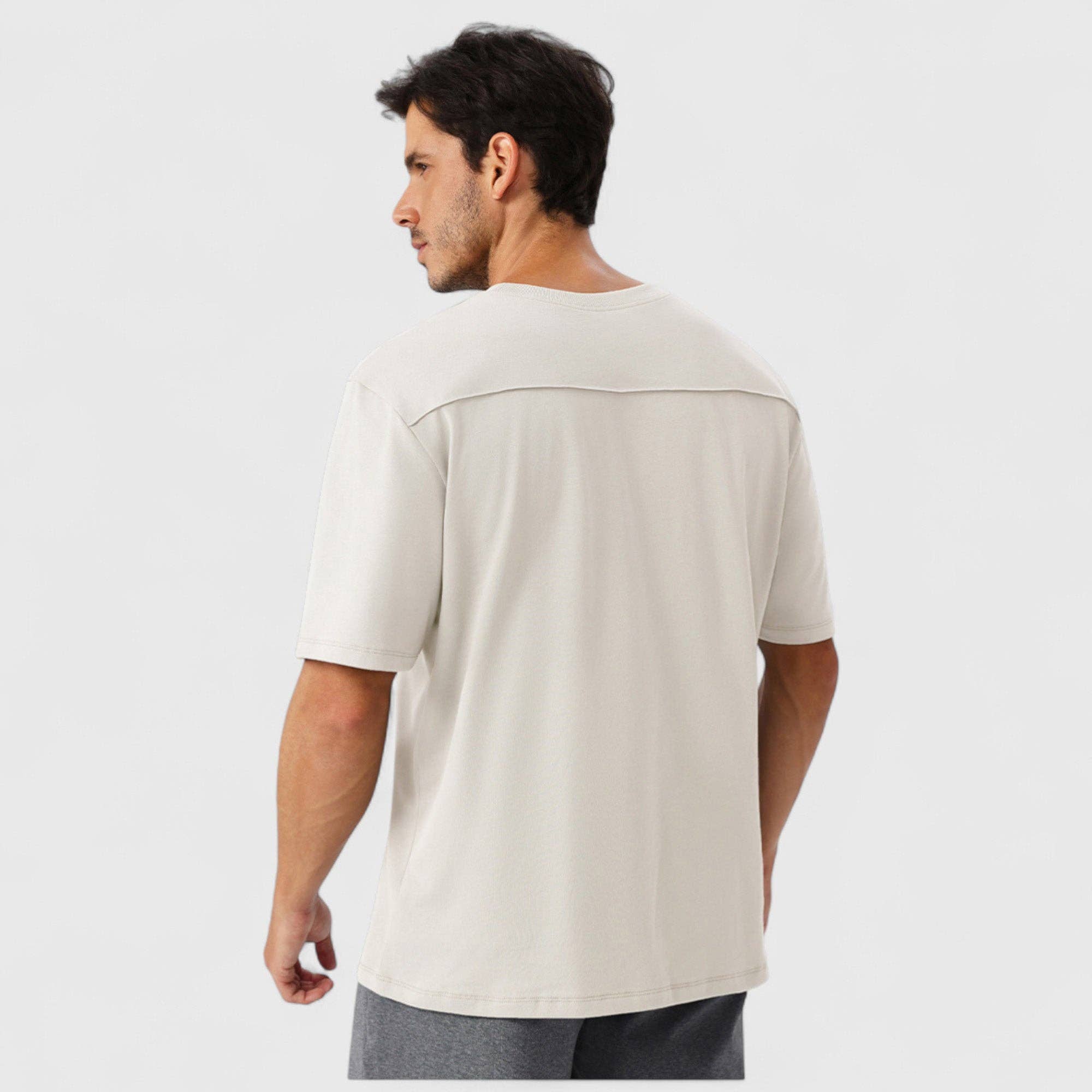 Active by Anna-Kaci - Wholesale T-Shirt - Men's - Men's Oversized Fit Short Sleeve T-Shirt with Drop Shoulders24