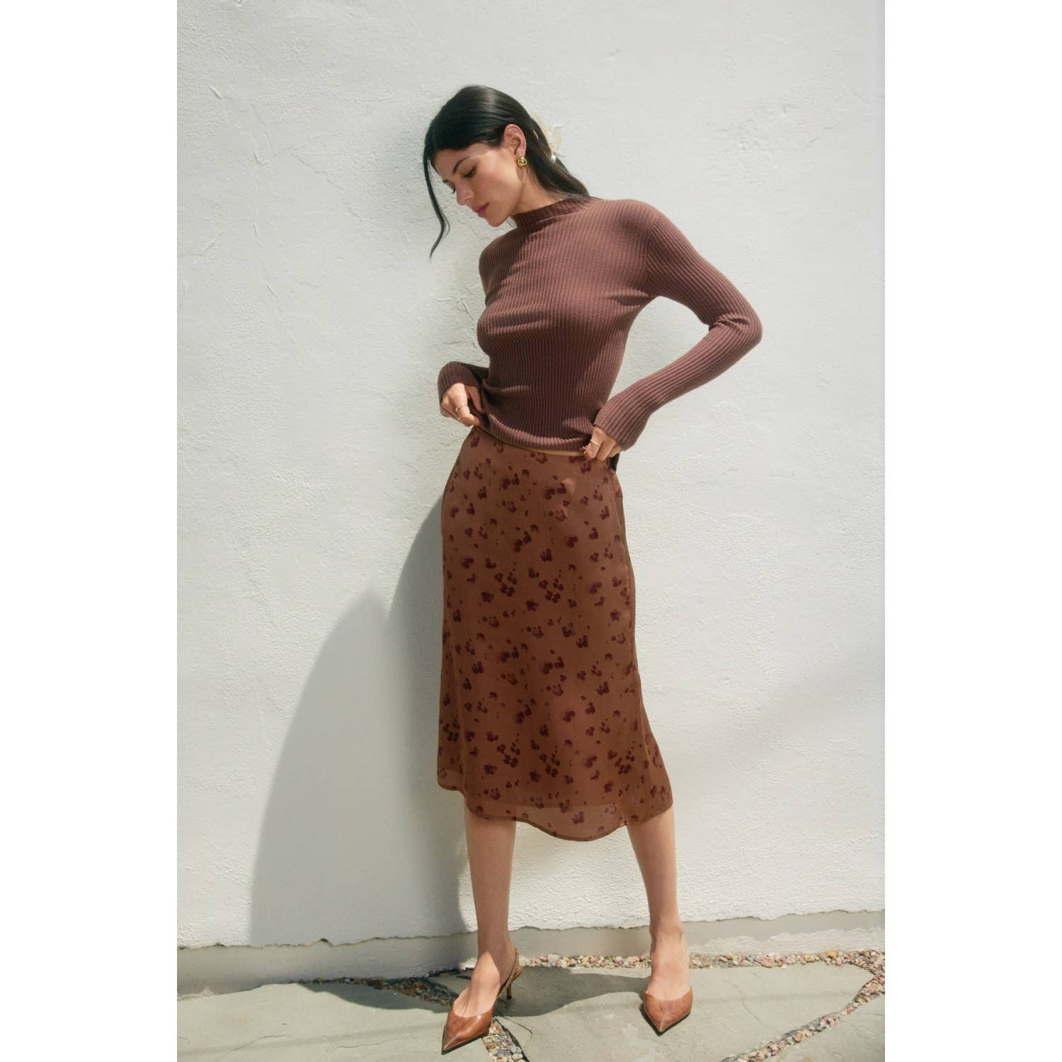 Dress Forum - Vendita all'ingrosso Gonna - Donna - Gonna longuette a trapezio con ghepardo al sole0