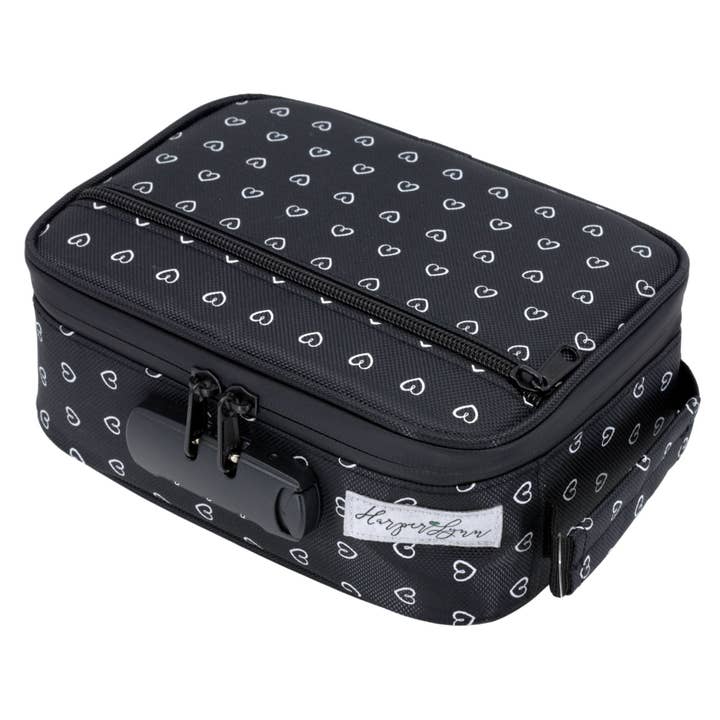 Formline Smell Proof Bags - Wholesale Humidor/Cigar Accessory - Formline x HarperLynn Smell Proof Bag / Case with Lock (Cute Heart Pattern Print)