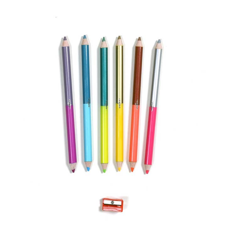 Just Imagine Toys – wholesale Coloured pencil – eeBoo Dinosaur 6 Jumbo Double-Sided Pencils