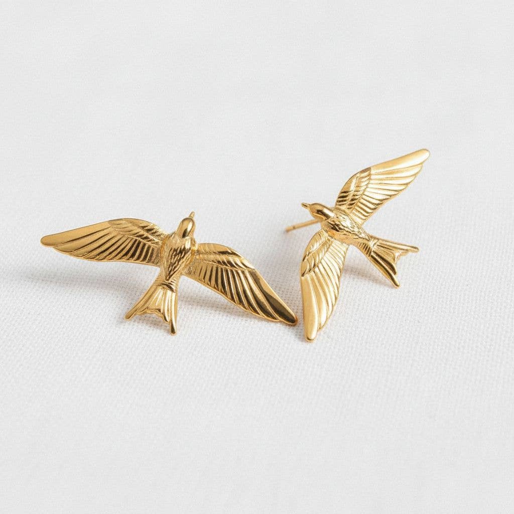 paperln - Wholesale Dangle Earrings - Vintage-Inspired Bird Design Drop Earrings1