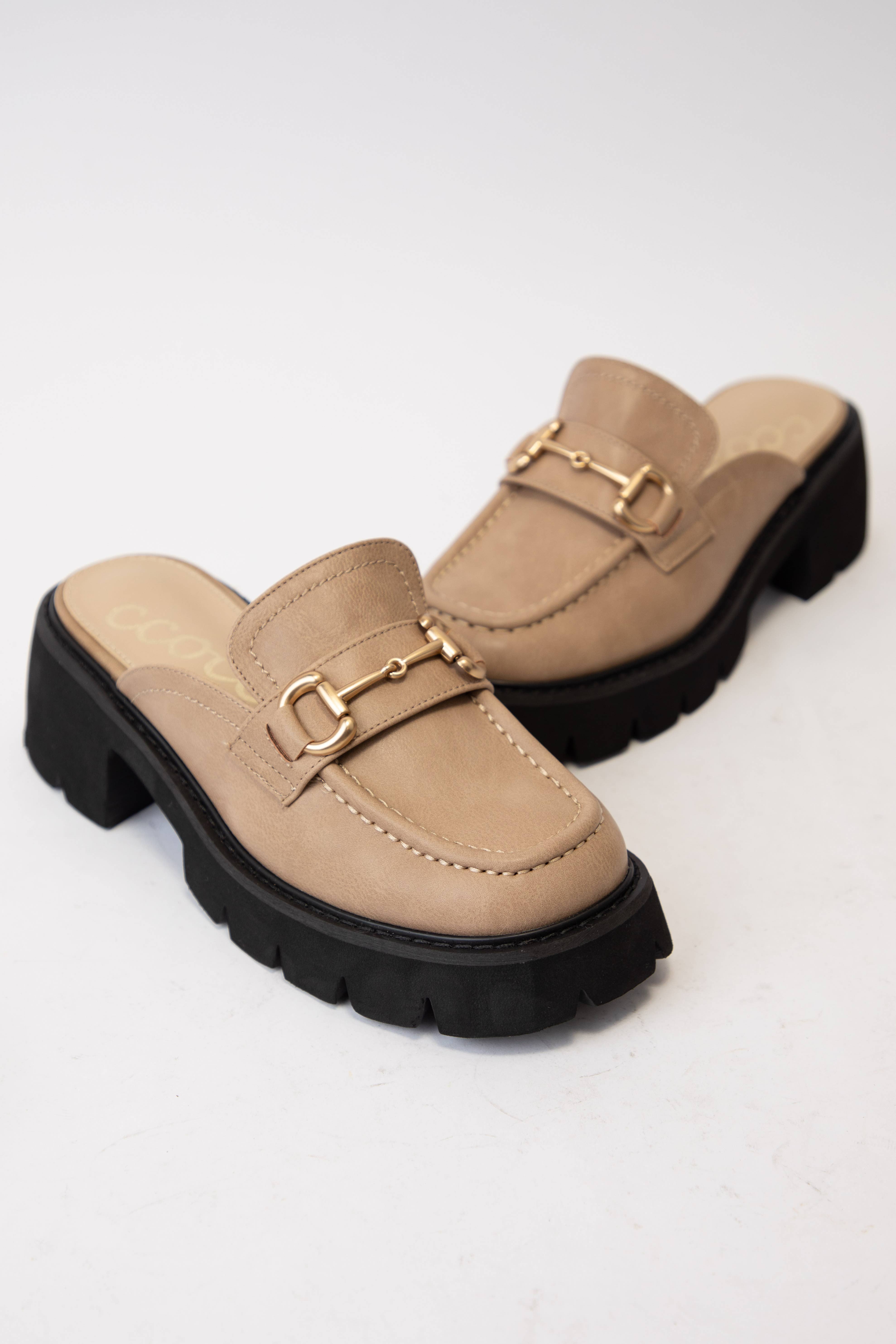 CCOCCI - Wholesale Loafers - Women's - LYNN CHUNKY PLATFORM HORSEBIT SLIP ON LOAFER MULE7