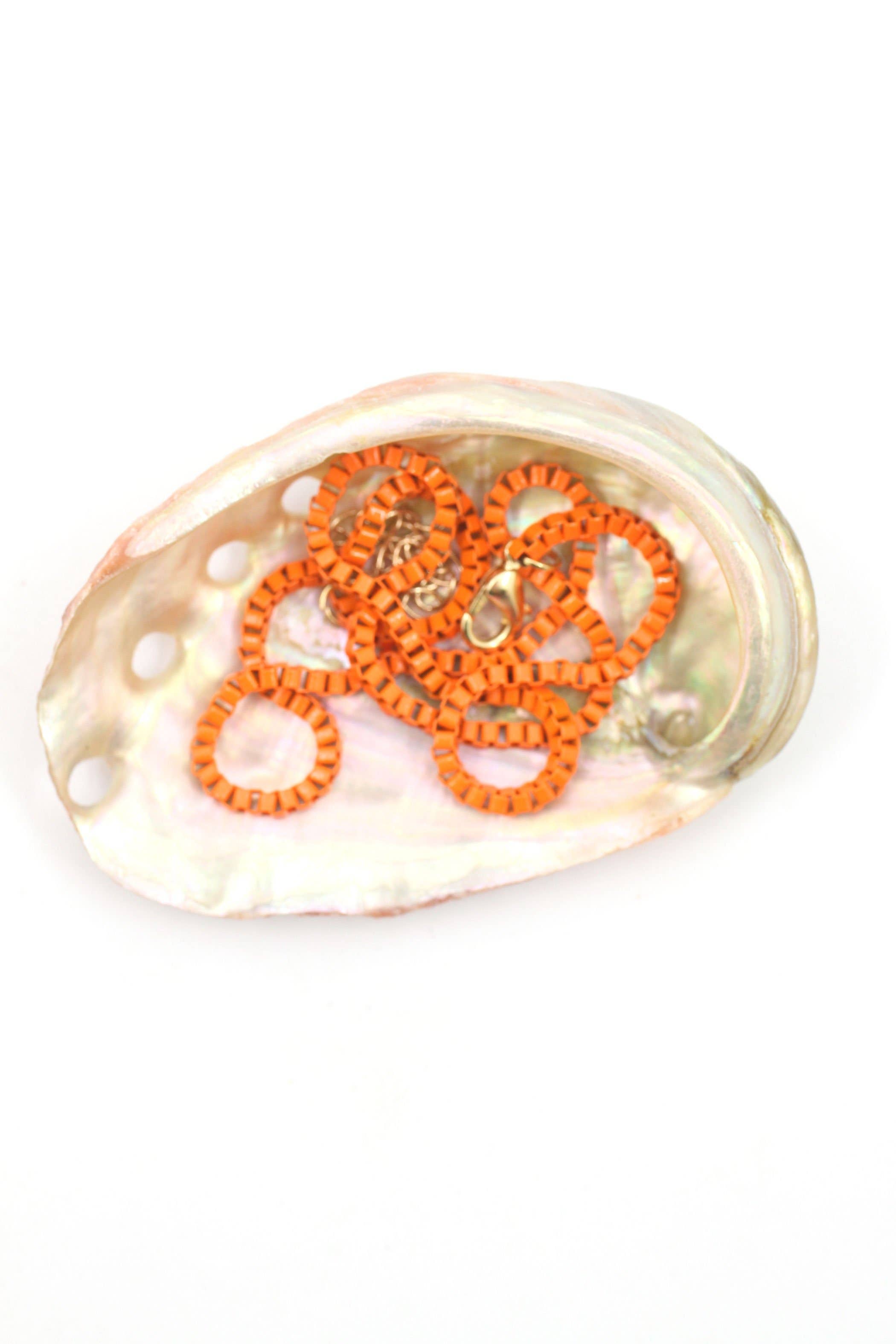 Woman Shops World - Wholesale Link & Chain Necklace - Enamel Box Chain Necklace, Adjustable Unisex Jewelry3