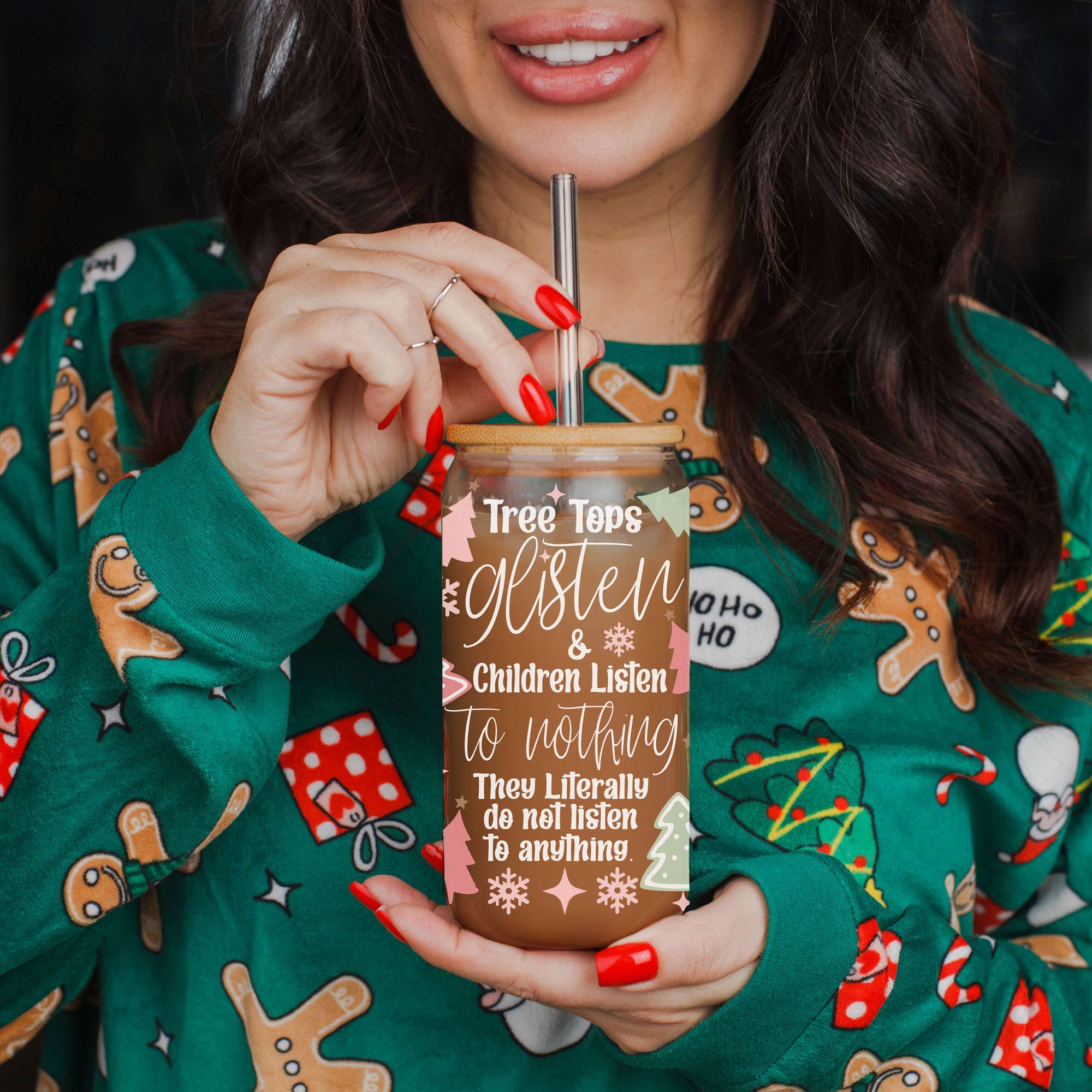 Gia Roma - Vente Gourde/bouteille isotherme - Verres en verre et cadeaux de cuisine de Noël Candy Cane51