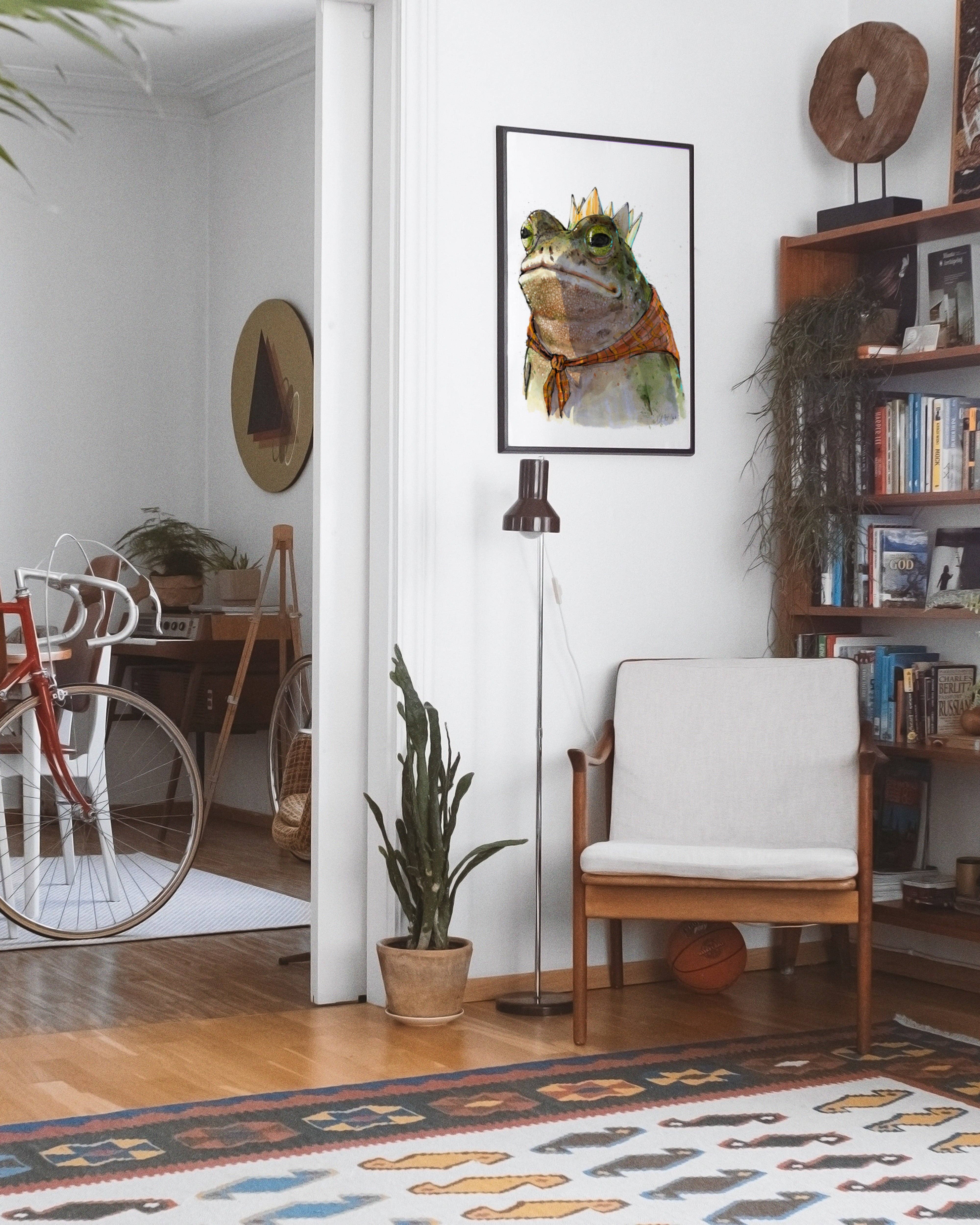 The Ugly Cat Studio - Wholesale Art Print - Toad King Watercolour Fine Art Print25