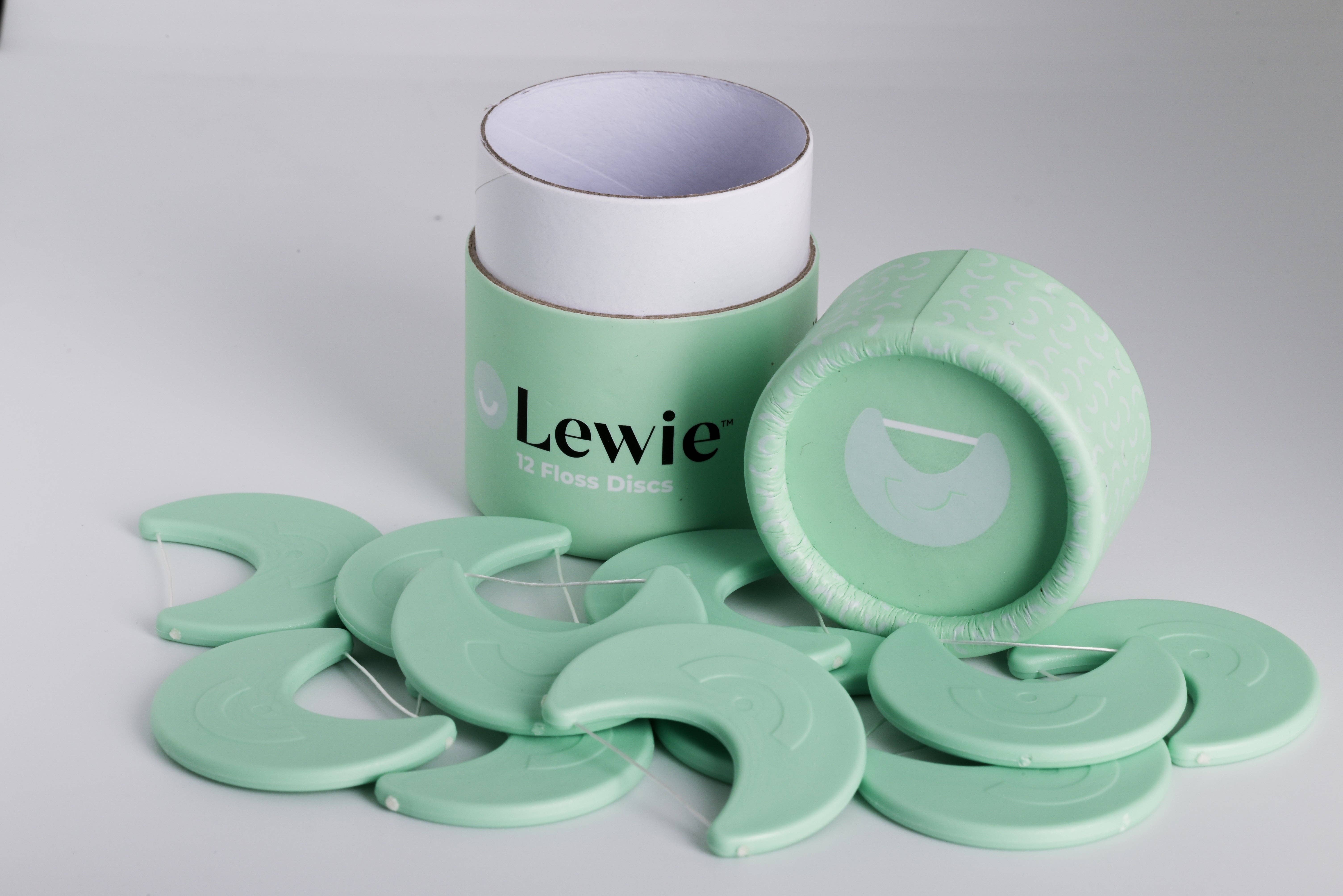 Lewie - Care for the Smile - Wholesale Floss - Biodegradable Floss Discs  (12 pack) Elevate your Floss Pick2