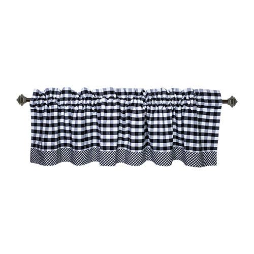 Window Topper/Rod - Buffalo Black Check for wholesale by Accent Linen