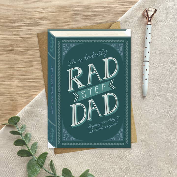 Two For Joy Illustration – wholesale Farsdagskort – Rad Step Dad - Lyxig bok Födelsedag/fars dagskort