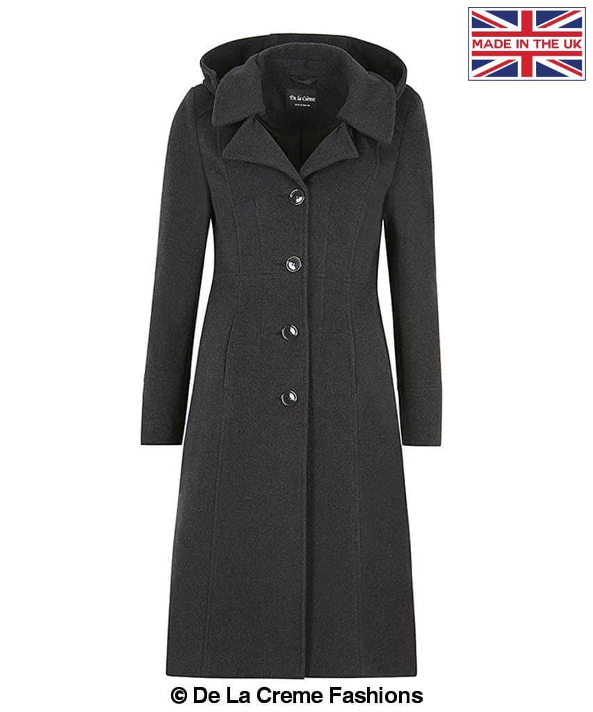 De La Creme Fashions – wholesale Coat – Women’s – Beatrice Wool And Cashmere Hooded Mid Length Coat4
