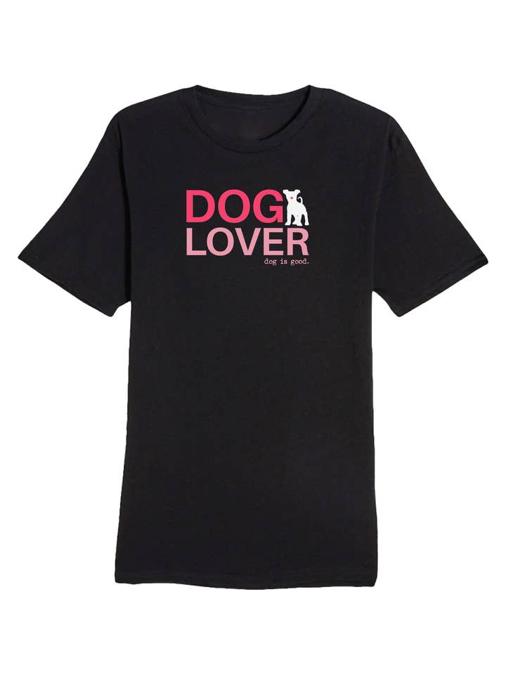 T-Shirt: Hundeliebhaber Welpenherz (Schwarz) für den Großhandel von Dog is Good