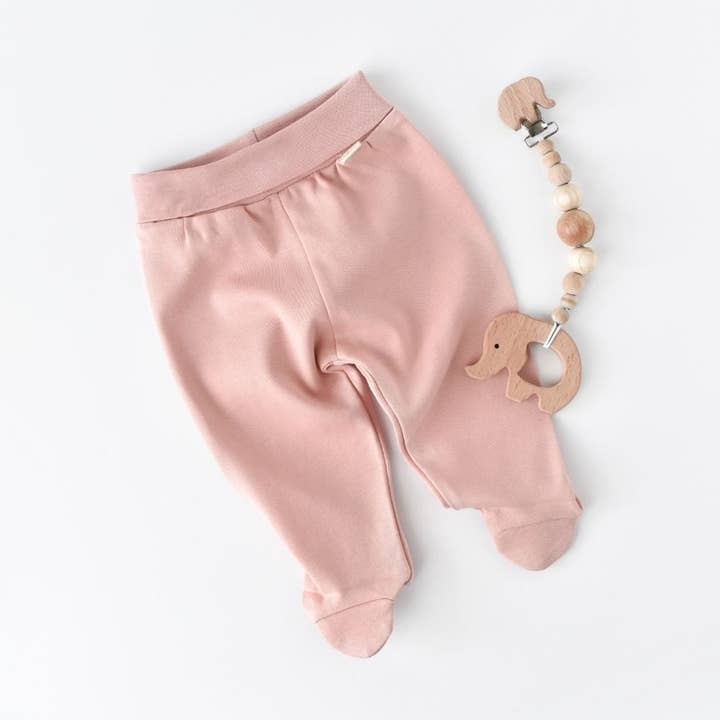 BASIC Trousers with feet in 100% organic cotton for wholesale by BabyCosy Organic