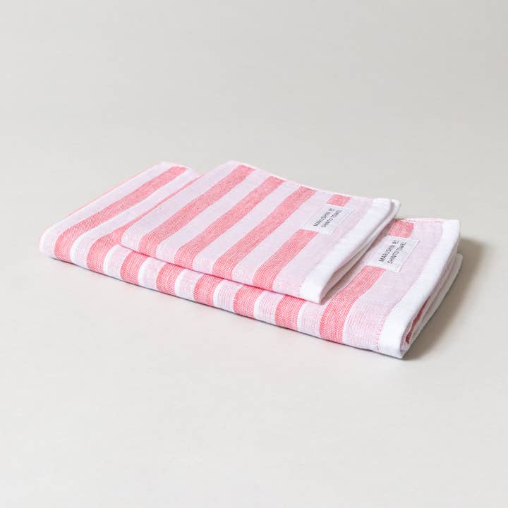 Morihata International Ltd. Co. - Wholesale Tea towel - Shima Stripe Towel - C, Red